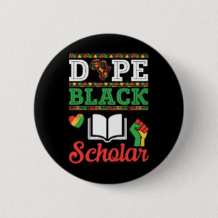 Drogen Schwarzer Gelehrter Panafrikanischer Amerik Button