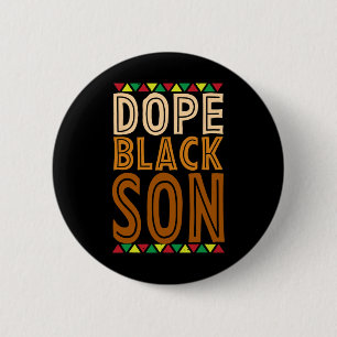 Drogen Schwarzer Sohn Afroamerikanischer Schwarzer Button