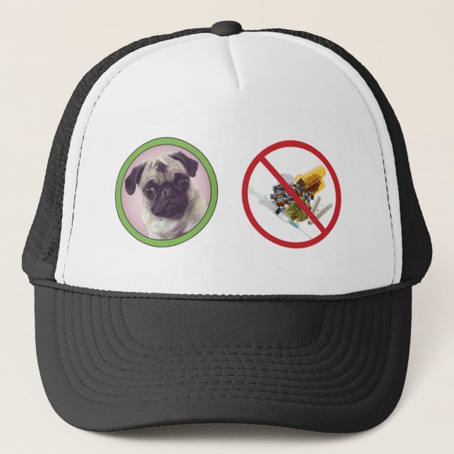 Drogenbaseball hat.png der Möpse nicht Truckerkappe (Vorderseite)