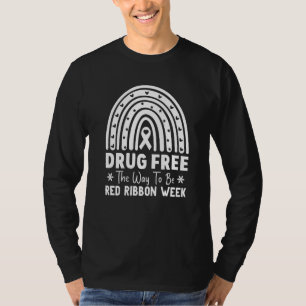 Drogenfrei auf dem Weg zum Bewusstsein für die Rot T-Shirt