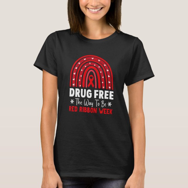 Drogenfrei auf dem Weg zum Bewusstsein für die Rot T-Shirt (Vorderseite)