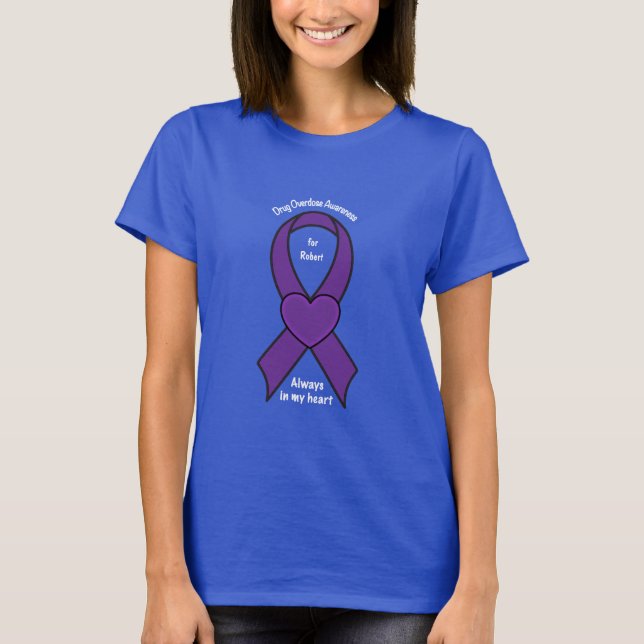 Drogenüberdosis-Bewusstseins-Band-Name T-Shirt (Vorderseite)