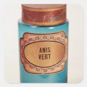 Drogue Jar, avec étiquette pour Anis Vert, c.1860