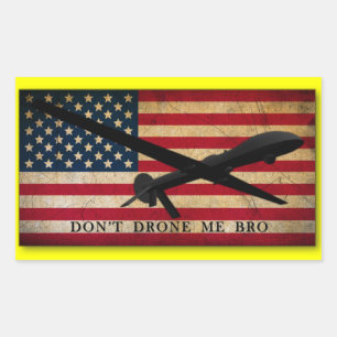 Drohen Sie mir kein Bro Rechteckiger Aufkleber