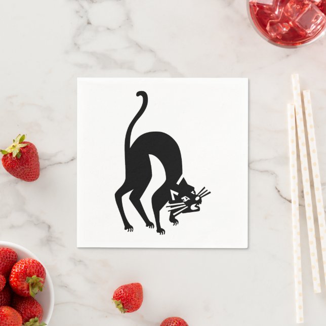 drohende Katze Serviette (Beispiel)