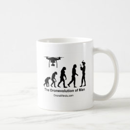 Drohne-Evolution des Mannes Kaffeetasse
