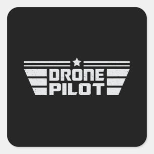 Drohne Pilot Camera Quadcopter FPV Drohnen Geschen Quadratischer Aufkleber