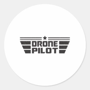 Drohne Pilot Kamera Quadcopter FPV Funny Gift Idea Runder Aufkleber
