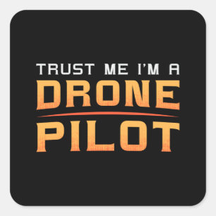 Drohne Pilot Quadcopter Camera FPV Drohnen Geschen Quadratischer Aufkleber