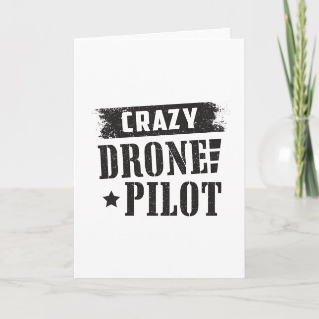 Drohne Pilot Quadcopter Dronen FPV Funny Geschenk Karte (Vorderseite)