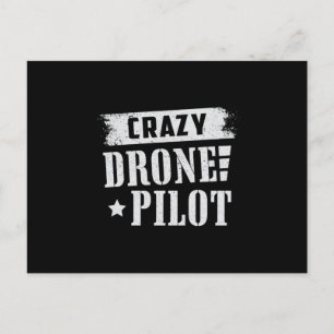 Drohne Pilot Quadcopter Dronen FPV-Kameravorführun Postkarte
