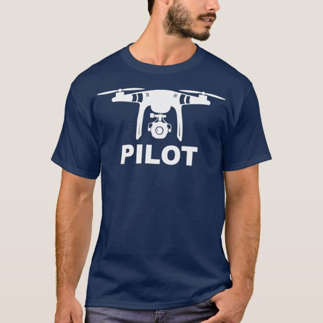 Drohne pILOT Shirt lustig Drone Flying (Vorderseite)