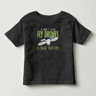 Drohne VersuchsMultirotor Quadcopter zerschmettern Kleinkind T-shirt