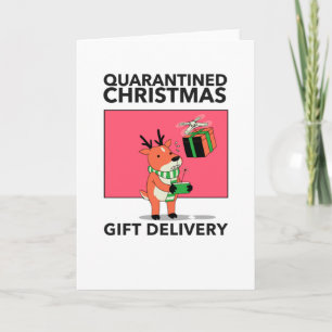 Drohnen-Lieferung Quarantäne Weihnachten Karte