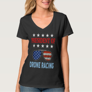 Drohnen-Rennzubehör USA Drohnen-Rennspruch T-Shirt