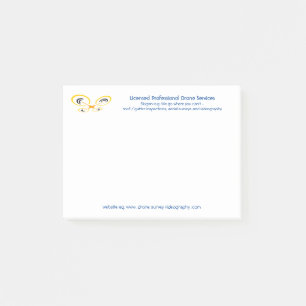 Drohneninspektion, -befragung und Videodienst Post-it Klebezettel