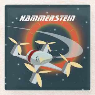 Drohnenrennen Glasuntersetzer