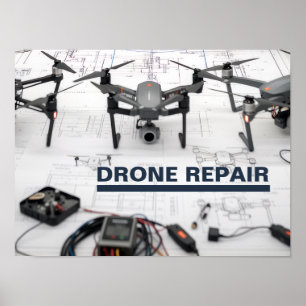 Drohnenreparaturposter Poster