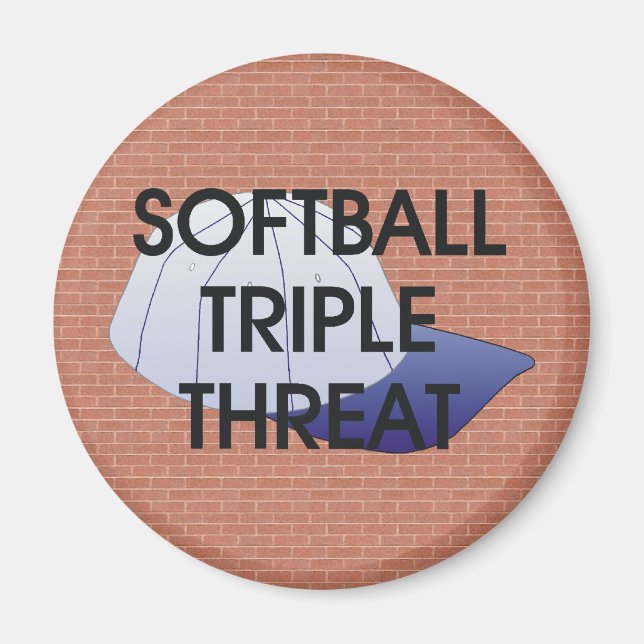 Drohung mit Softball Magnet (Vorne)