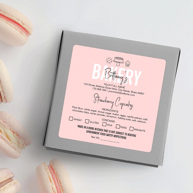 Droit du chalet Étiquette Boulangerie Feminine Ing (Créateur téléchargé)