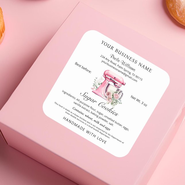 Droit du chalet Étiquette de boulangerie alimentai (Créateur téléchargé)