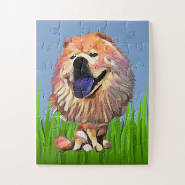 Drôle 30 pièces Chow Chow Chig Puzzle pour enfants (Vertical)