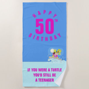 Drôle 50ème anniversaire citée serviette de plage
