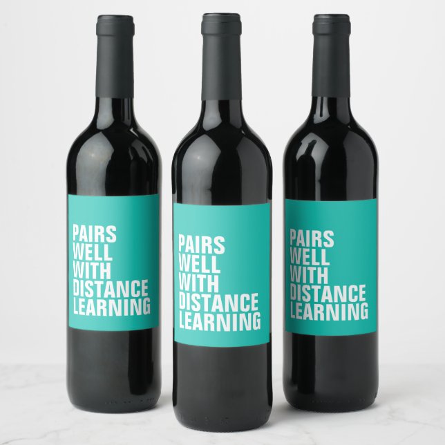 Drôle à distance apprentissage vin étiquette (Bouteilles)
