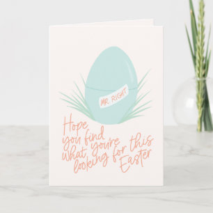 Drôle à la recherche de M. Right Pâques carte