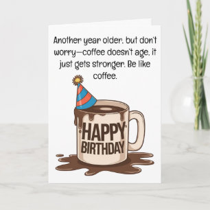 Drôle Anniversaire Carte de la Coupe du Café : Sou