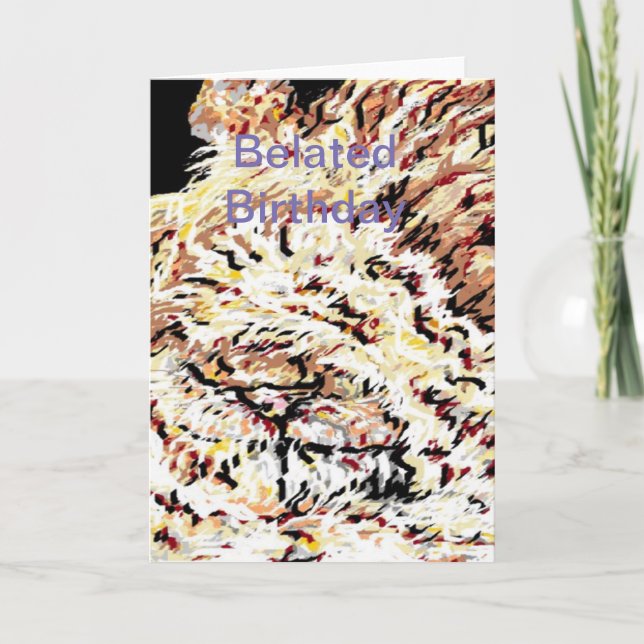 Drôle Anniversaire Carte /Lion (Devant)