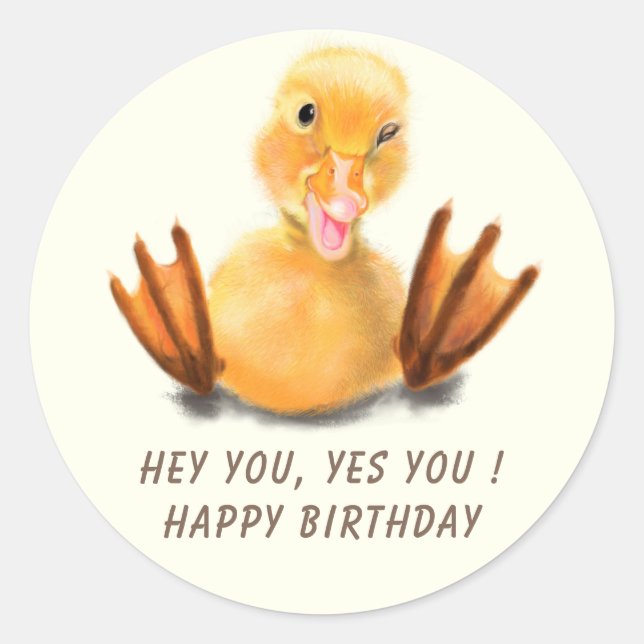 Drôle Anniversaire Sticker Cadeau Joueur Canard à  (Devant)