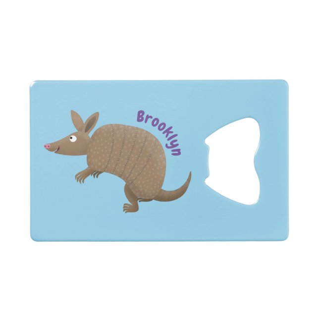 Drôle armadillo joyeux dessin animé (Devant (Horizontal))
