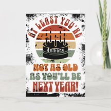 Drôle, au moins tu n'es pas.. Carte de vœux pliées