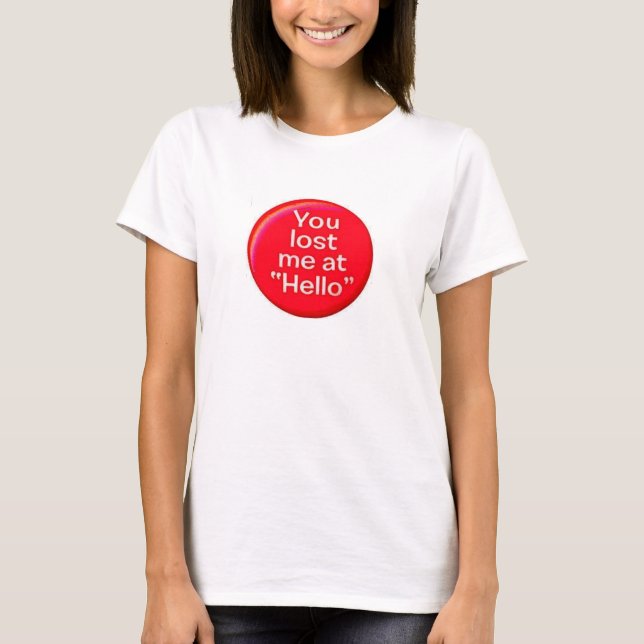 Drôle Aveugle Date Bonjour Hommes Femmes T-shirt (Devant)