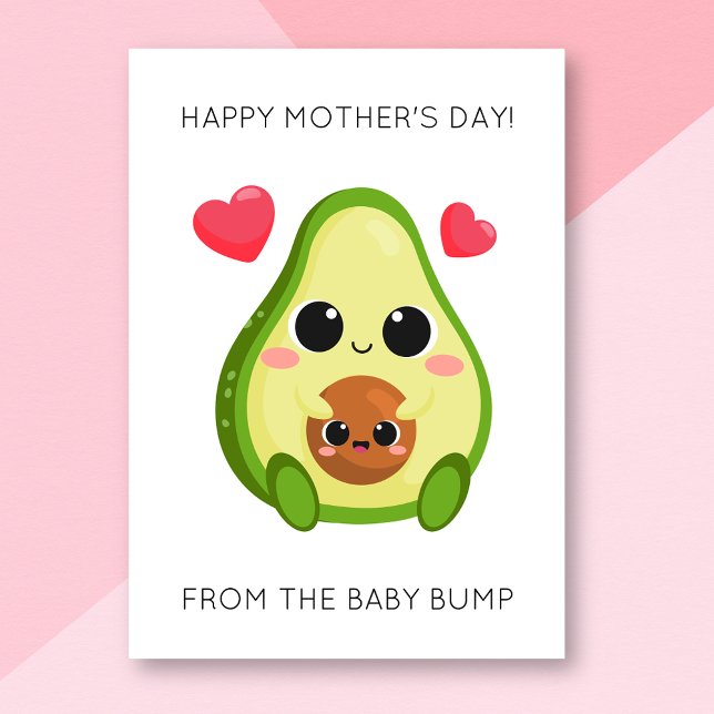 Drôle Avocado Baby Bump carte de la fête des mères (Créateur téléchargé)