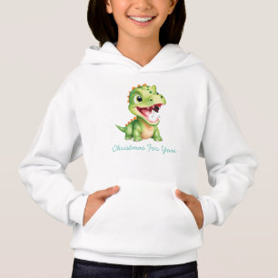 Drôle bébé Dinosaur manger bonhomme de neige fête