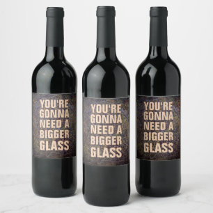 Drôle Besoin D'Un Étiquette De Vin De Verre Plus G