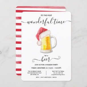 Drôle Bière Noël Fête Invitation
