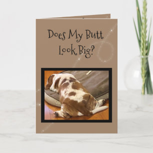 Drôle "Big Butt" Basset Hound Carte Anniversaire