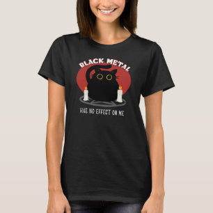 Drôle Black Metal Satanic Cat Citation T-shirt
