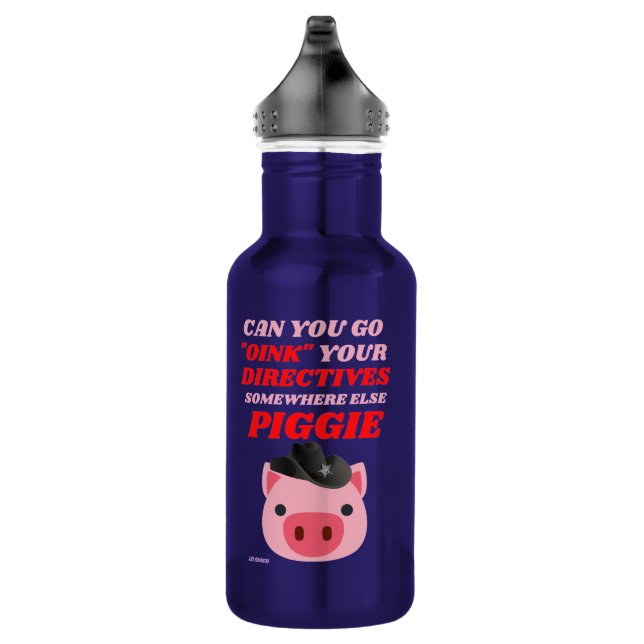 drôle bouteille d'eau en acier inoxydable "OINK PI (Droite)