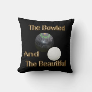 Drôle Bowls de pelouse Belle, Coussin