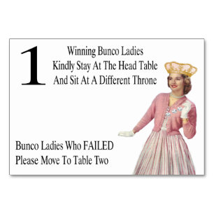Drôle Bunco Se Déplacer De La Table Une Cartes Rei