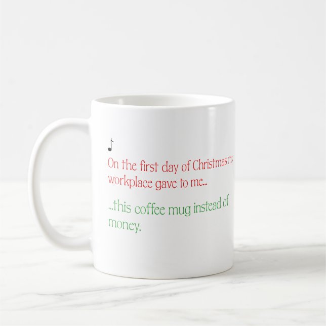 Drôle cadeau de Mug de Noël pour les employés (Gauche)