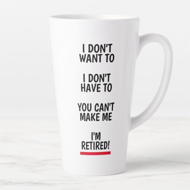 Drôle cadeau de retraite grande tasse de café en l (Droite)