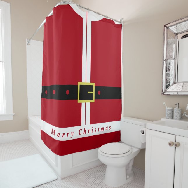 Drôle cadeau de rideau de douche de Noël avec Père (En situation)
