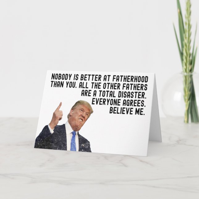 Drôle cadeau Trump pour la carte de Fête des pères (Devant)