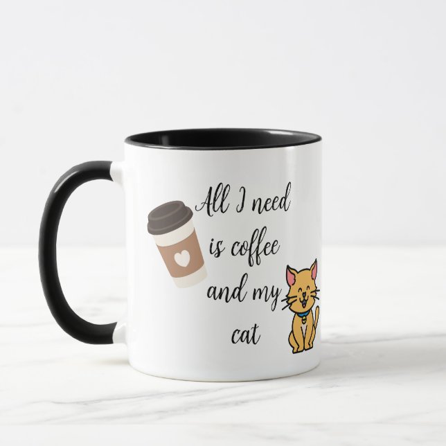 Drôle Café et Mug en céramique de chat (Gauche)