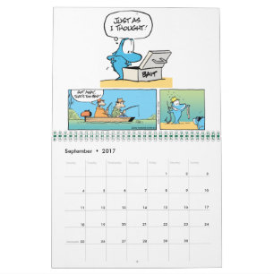 Drôle calendrier de dessin animé animal